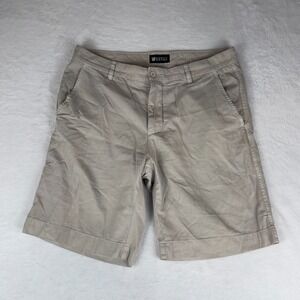 Barneys New York Chino Shorts Mens 36 Beige 8" Inseam Flat Front Pockets Outdoor